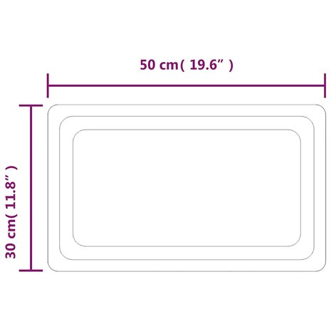 Badkamerspiegel LED 50x30 cm 5
