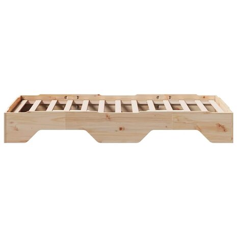 Bedframe zonder matras stapelbaar 100x200 cm massief hout 6
