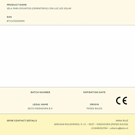 LED kaars Grundig Rood 3