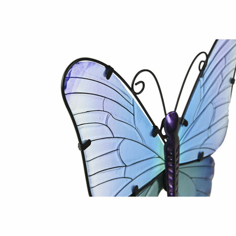 Wanddecoratie Home ESPRIT Geel Blauw Groen Lila Vlinder Shabby Chic 30 x 1,5 x 30 cm (4 Stuks) 2