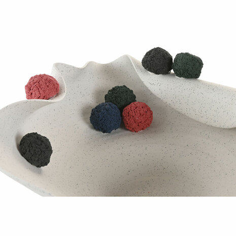 Tafeldecoratie Home ESPRIT Wit Multicolour Pompons Stads 47 X 38 X 20 CM 4