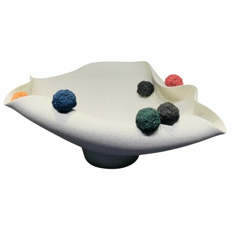 Tafeldecoratie Home ESPRIT Wit Multicolour Pompons Stads 47 X 38 X 20 CM 8