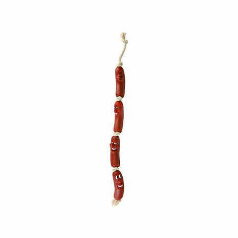 Hondenspeelgoed Trixie Sausages on a Rope 75 cm Bruin Lijmen Worsten 1