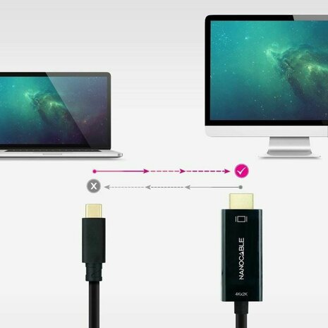 Kabel USB-C naar HDMI NANOCABLE 10.15.5135 5 m Zwart 5