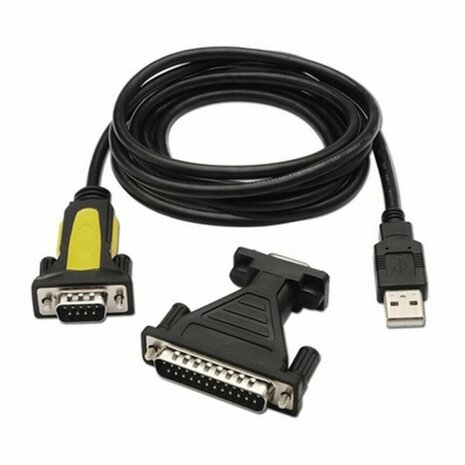 Adapter USB naar RS232 NANOCABLE 10.03.0002 Zwart 1,8 m 1