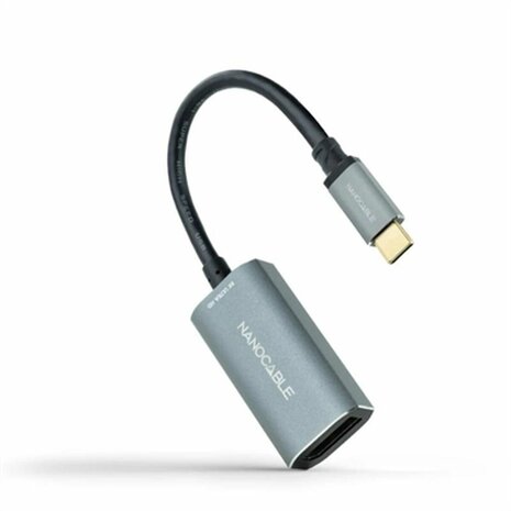 Adapter USB-C naar DisplayPort NANOCABLE 10.16.4104-G Grijs 15 cm 8K Ultra HD 1