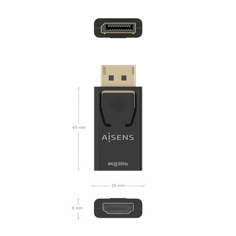 Adapter DisplayPort naar HDMI Aisens A125-0949 Zwart 7