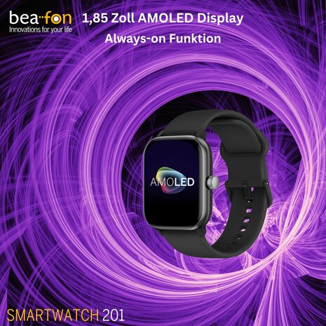 Smartwatch beafon WATCH 201 1,85" Zwart Zilverkleurig 2