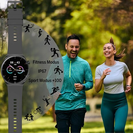 Smartwatch beafon WATCH 401 43 mm 1,43" Zwart Zilverkleurig 5