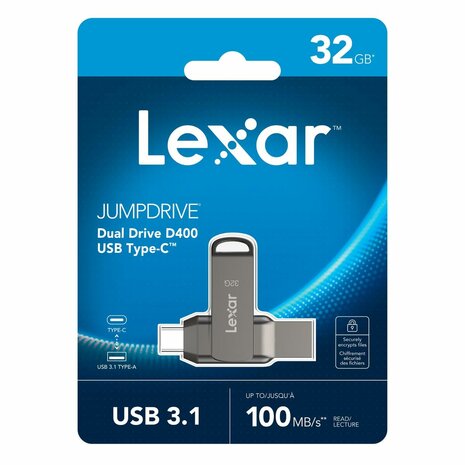 USB stick Lexar LJDD400032G-BNQNG Grijs 32 GB 7
