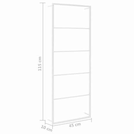 Handdoekenrek Wit 45x10x115 cm Staal 6