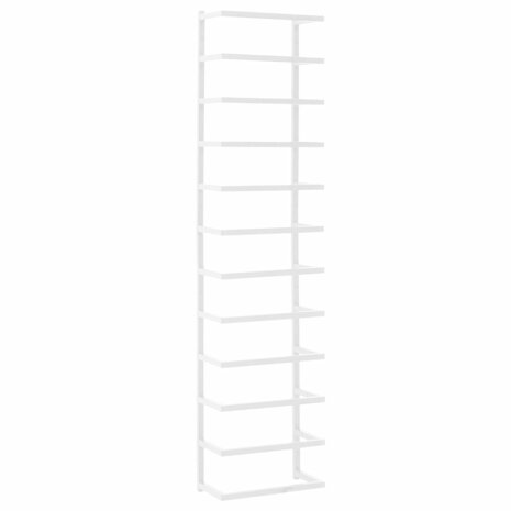 Handdoekenrek 24x12x96 cm staal wit 2