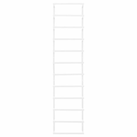 Handdoekenrek 24x12x96 cm staal wit 3