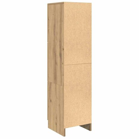 Hoge Kast artisanaal eikenkleurig 31.5 x 32 x 124 cm 8