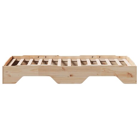 Bedframe zonder matras stapelbaar 75x190 cm massief hout 6