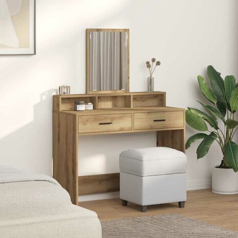 Kaptafel artisanaal eikenkleurig 100 x 41 x 140 cm Bewerkt hout 4