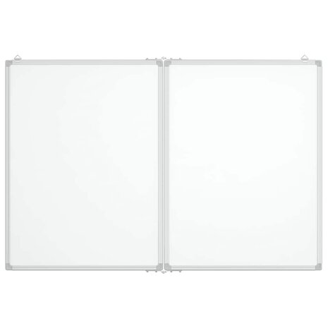 Whiteboard magnetisch inklapbaar 100x80x1,7 cm aluminium 3
