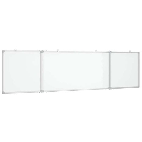 Whiteboard magnetisch inklapbaar 200x50x1,7 cm aluminium 2