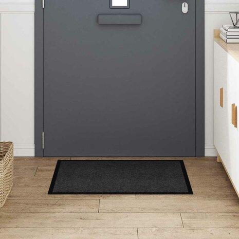 Deurmat Antraciet 60 x 80 cm Teddy Stof 3