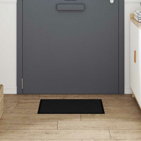 Deurmat Zwart 40 x 60 cm Teddy Stof 3