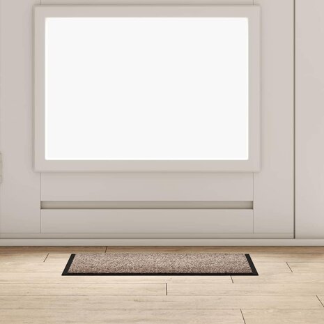 Deurmat Beige 40 x 60 cm Teddy Stof 1