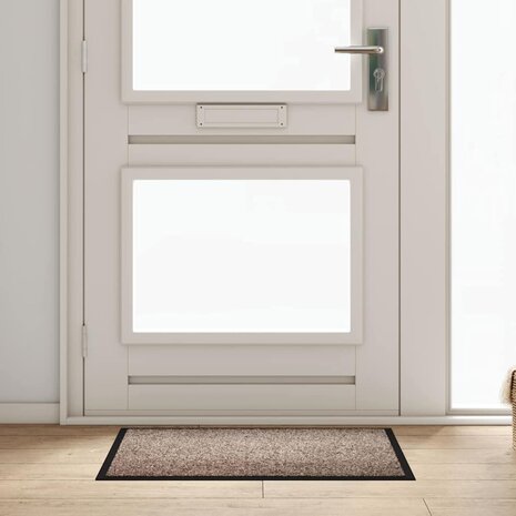 Deurmat Beige 60 x 80 cm Teddy Stof 1