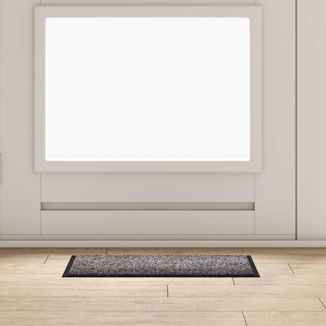Deurmat Lichtgrijs 40 x 60 cm Teddy Stof 1