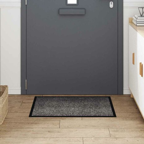Deurmat Lichtgrijs 60 x 80 cm Teddy Stof 3