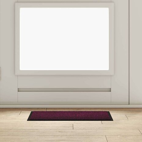 Deurmat Bordeauxrood 40 x 60 cm Teddy Stof 1