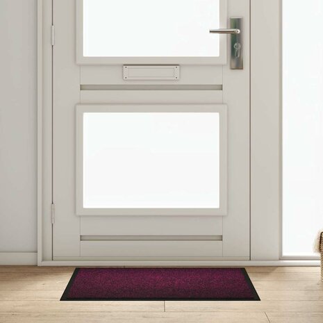 Deurmat Bordeauxrood 60 x 80 cm Teddy Stof 1