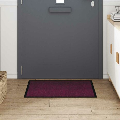 Deurmat Bordeauxrood 60 x 80 cm Teddy Stof 3