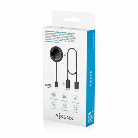 Kabel USB-C naar HDMI Aisens ASWL-H2KC30M003-BK Zwart 7