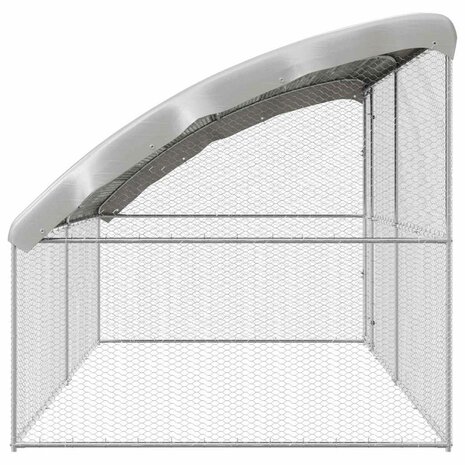Kippenhok Zilver 400 x 200 x 198.5 cm Gegalvaniseerd staal 5