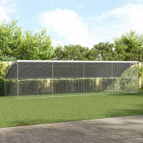 Kippenhok Zilver 800 x 200 x 198.5 cm Gegalvaniseerd staal 1