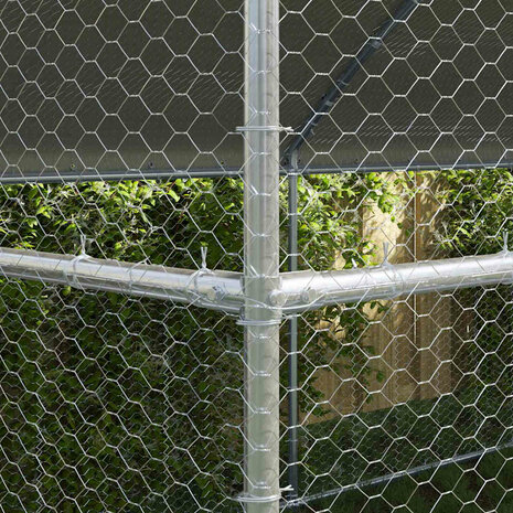 Kippenhok Zilver 800 x 200 x 198.5 cm Gegalvaniseerd staal 3