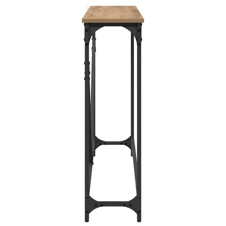 Wandtafel artisanaal eikenkleurig 102 x 22.5 x 75 cm 6