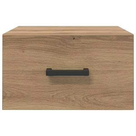 Nachtkastje met lade artisanaal eikenkleurig 35 x 35 x 20 cm 6