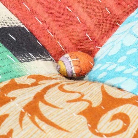 Poef 60x70x36 cm stof patchwork 8