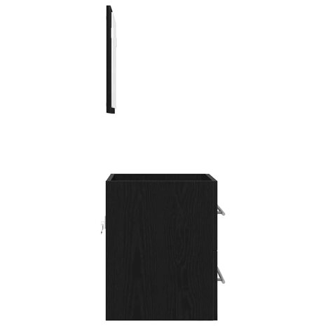 Badkamermeubelset met lade met opslag Zwart 41 x 38,5 x 48 cm 9