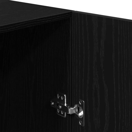 Wasmachinekast met opslag Zwart Eiken 70,5 x 71,5 x 91,5 cm 9