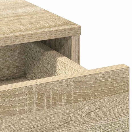 Kaptafel met lade Sonoma eiken 50 x 41 x 135 cm Bewerkt hout 8