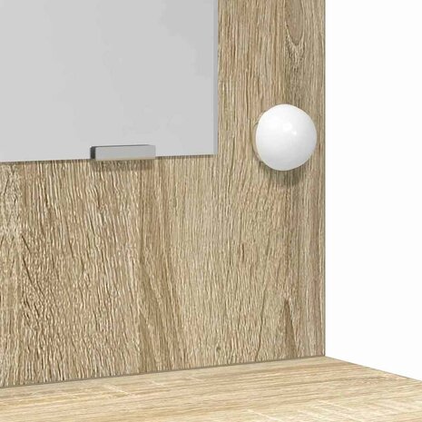 Kaptafel met lade Sonoma eiken 50 x 41 x 135 cm Bewerkt hout 9