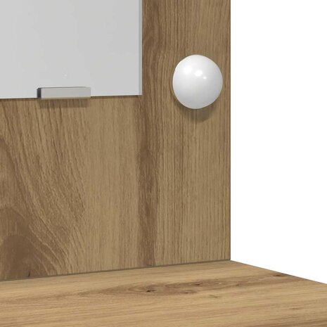 Kaptafel artisanaal eikenkleurig 50 x 41 x 135 cm Bewerkt hout 9