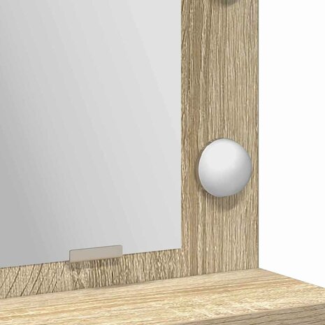 Kaptafel met lade Sonoma eiken 50 x 41 x 135 cm Bewerkt hout 9