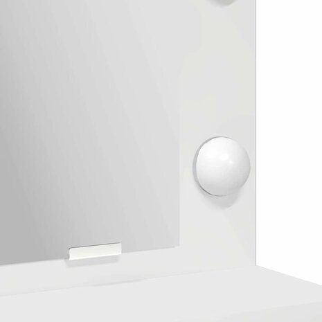 Kaptafel met plank met opslag Wit 50 x 41 x 135 cm Bewerkt hout 8