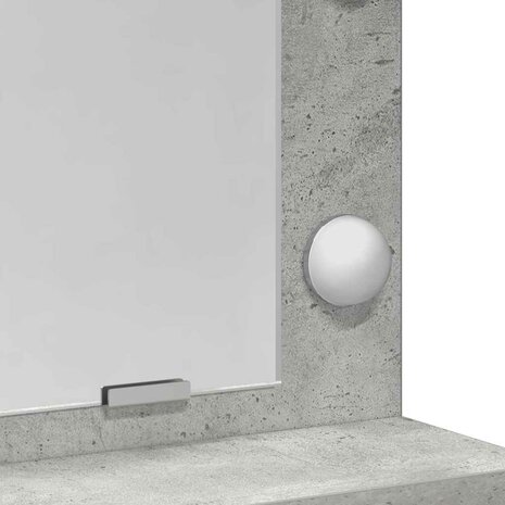 Kaptafel met plank Betongrijs 50 x 41 x 135 cm Bewerkt hout 8