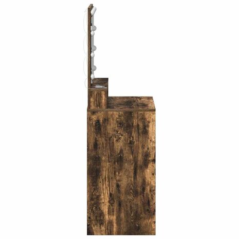 Kaptafel met plank Gerookt eiken 50 x 41 x 135 cm Bewerkt hout 5