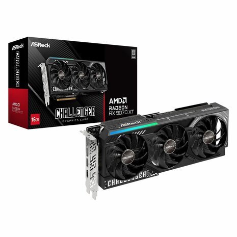 Videokaart ASRock 90-GA61ZZ-00UANF radeon rx 9070 xt 16 GB GDDR6 3
