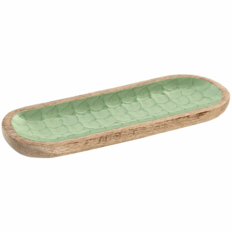 Snackdienblad Home ESPRIT Groen Natuurlijk Modern 1
