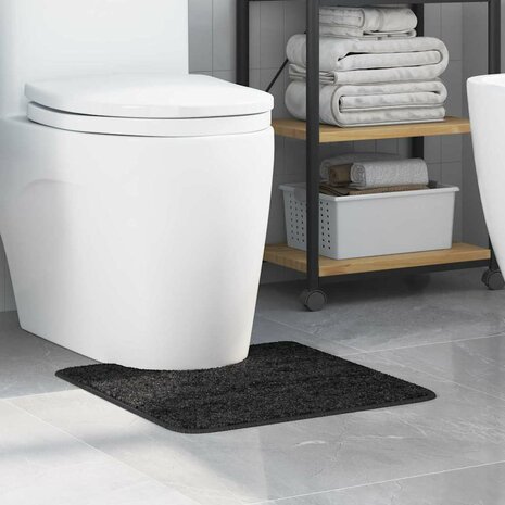Antislip Badmat met Toilet Cut Donkergrijs 50 x 50 cm PP 1